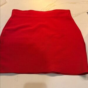 Chocolate Vibrant Red Mini Skirt